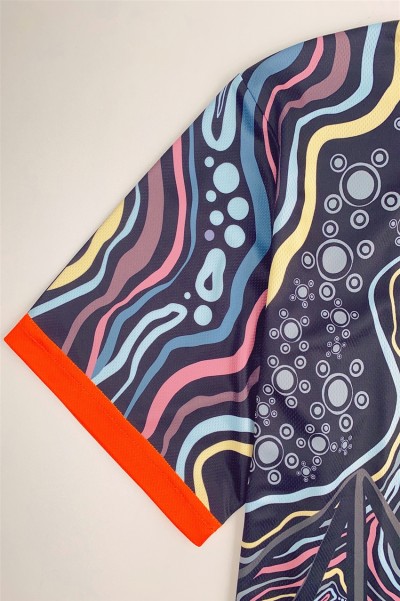 Customized Whole Dye Sublimation Polo Shirt Design Contrasting Collar Chest Patch 3 Buttons Short Sleeves Dye Sublimation Garment Factory 100%Polyester P1427 detail view-1